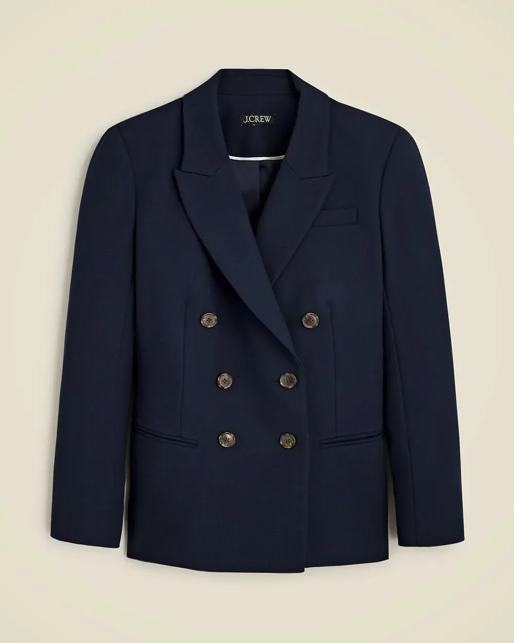 NEW J.Crew Double-breasted blazer in four-season stretch Navy Blue 6